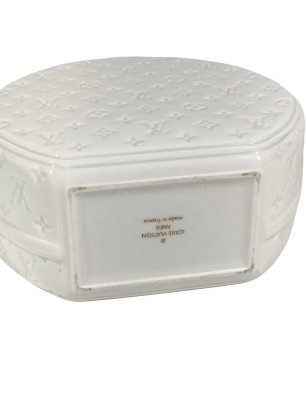 Louis Vuitton Vase Vaspo Serine Porcelain White